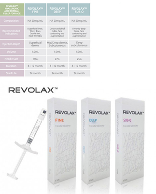 Revolax Fine Deep Sub-Q Hyaluronic Acid Chất làm đầy da liên kết chéo 1.1ml
