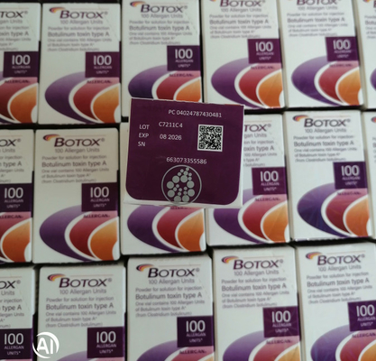 Loại bỏ nếp nhăn  100 đơn vị Allergan For Face Lift Tiêm chăm sóc da chống lão hóa