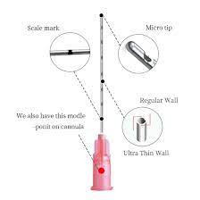 18G 21G 22G 23G 25g 27G 30G 50mm 70mm mũi đục Micro Cannula kim cho axit hyaluronic tiêm
