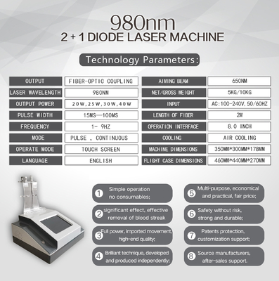 Mặt trẻ hóa loại bỏ mạch máu Diode Laser Face Beauty Machine