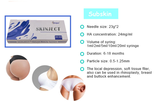 24 mg/ ml Không phẫu thuật Pure Hyaluronic Acid Breast Augmentation Filler