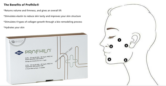 Chất làm đầy da liên kết chéo 2ml PROFHILO Chống lão hóa Da Mặt Trắng Hiệu quả để Trẻ hóa Da