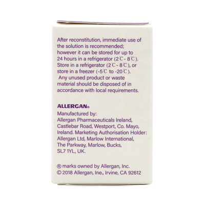 100 iu Tiêm Botulinum Toxin cho Thẩm mỹ viện và Phòng khám