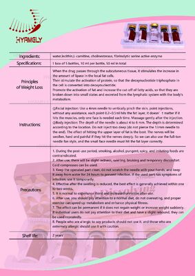 Double Chin Lipolysis Tiêm phân giải chất béo Giải pháp Red Lipolytic