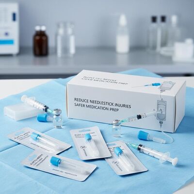Disposables Blunt Needles Help Reduce Needlestick Injuries Healthcare Workers Drawing Up Preparing Medication Without Sharps