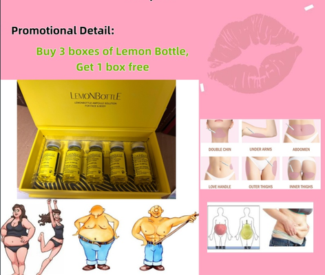 10 ml mỗi lọ dung dịch mỡ chai chanh dung dịch lipolytic