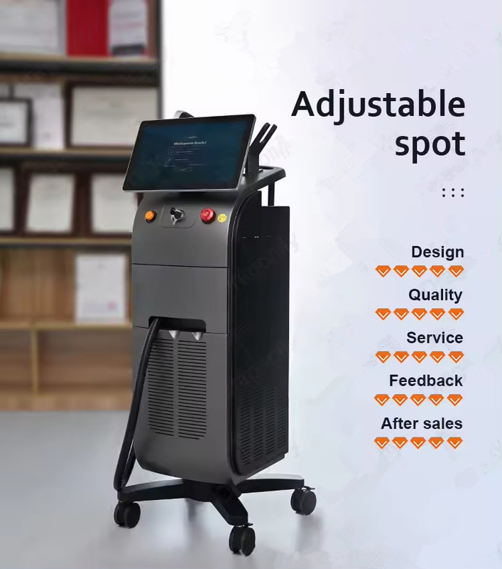 Máy loại bỏ lông bằng laser chuyên nghiệp cho khuôn mặt và cơ thể với tính năng làm mát da