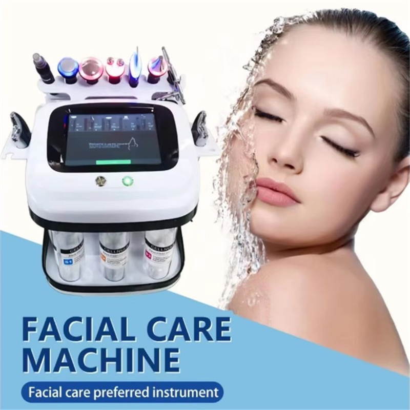11 Trong 1 Máy da Hydra đa chức năng Máy làm sạch khuôn mặt Black Pearl Máy chăm sóc da mặt